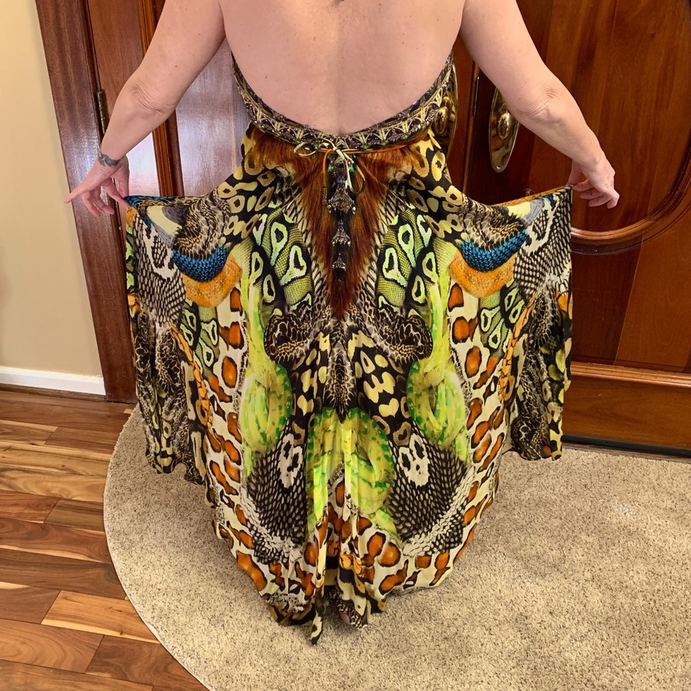 Shahida Parides 3-way Convertible Halter MaxiDress